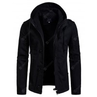  Autumn and Winter New Men'S Hooded Cardigan Jacket