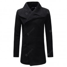 Autumn and Winter New Single-Breasted Men'S Casual Slim Trench Coat