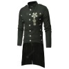  Dress Design Men'S Casual Slim Long Stand Collar Wool Windbreaker