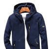  Men'S Jacket Hooded Zip Jacket