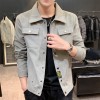 Autumn And Winter Jacket Fitted Suede Men's Fashion Casual Jacket Lapel Cultivating Wild Sport