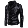 Autumn New Men'S Leather Jacket Locomotive Lapel Leather