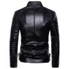 Autumn New Men'S Leather Jacket Locomotive Lapel Leather