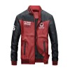 Male Leather Jacket Embroidered Big Yards Plus Velvet Men's Leather Jacket