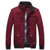 Men Cotton Jacket Solid Collar Parka Soft Breathable Skin-friendly