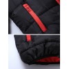 Men Hooded Parka Winter Youth Thicken Casual Pure Color Zipper Jaket Coat