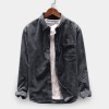 Men's Jacket Cord Velvet Men's Pocket Decoration Casual Jacket Male