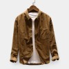 Men's Jacket Cord Velvet Men's Pocket Decoration Casual Jacket Male