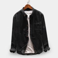 Men's Jacket Cord Velvet Men's Pocket Decoration Casual Jacket Male