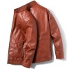 Men's Thin Coat PU Leather Jacket Waterproof Leather Jacket