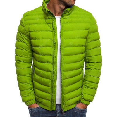 Men's  Winter Simple Fashion Solid Color Hooded Padded Clothes