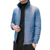 Padded Male Korean Teenagers Ins Winter Leisure Warm Light Perception Symphony Stand-up Collar Jacket Men