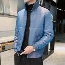 Padded Male Korean Teenagers Ins Winter Leisure Warm Light Perception Symphony Stand-up Collar Jacket Men