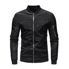 Solid Color Fashion Jacket for Men