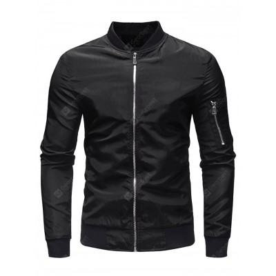 Solid Color Fashion Jacket for Men