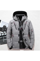 -20 Degree Winter Down Coat Men White Duck Down Parkas Jacket Mens Warm Hooded Thick Snow Parka Jacket Overcoat Windbreaker