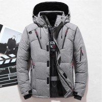 -20 Degree Winter Down Coat Men White Duck Down Parkas Jacket Mens Warm Hooded Thick Snow Parka Jacket Overcoat Windbreaker