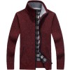   Autumn Winter Men Sweater Coat Faux Fur Wool Sweater Jackets Men Zipper Knitted Thick Coat Warm Casual Knitwear Cardigan