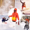 Childrens Winter Warm USB  Lightweight Heating Jacket Smart Thermostat Solid Color Hooded Heating Jacket Warm Jacket