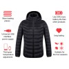 Electric Heated Jackets Outdoor Vest Coat USB Long Sleeves Electric Heating Hooded Jackets Warm Winter Thermal Clothing