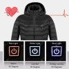 Electric Heated Jackets Outdoor Vest Coat USB Long Sleeves Electric Heating Hooded Jackets Warm Winter Thermal Clothing