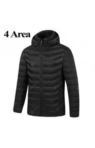 Electric Heated Jackets Outdoor Vest Coat USB Long Sleeves Electric Heating Hooded Jackets Warm Winter Thermal Clothing
