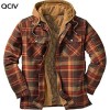 Explosive Men Clothing European American Autumn and Winter Models Thick Cotton Plaid Long-sleeved Loose Hooded Jacket