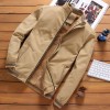 Fleece Thick Warm Jacket Mens   Autumn Winter Mens Warm Bomber Jackets Casual Coats Tops Male Outerwear M-5XL