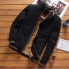 Fleece Thick Warm Jacket Mens   Autumn Winter Mens Warm Bomber Jackets Casual Coats Tops Male Outerwear M-5XL