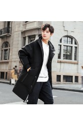 Men Down Jacket Warm Hooded Fashionable Coat Men Hooded Jackets Warm Lengthen Parka Coat Hight Quality White Duck Down