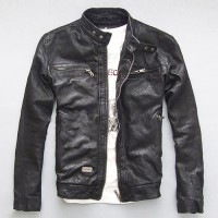 Men Leather Jacket 100% Genuine Real Sheep Goat Skin Brand Black Male Bomber Motorcycle Biker Man Coat Autumn Spring Clothes 4.8