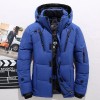 Men White Duck Down Jacket Warm Hooded Thick Puffer Jacket Coat Male Casual High Quality Overcoat Thermal Winter Parka Men