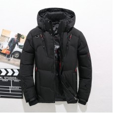 Men White Duck Down Jacket Warm Hooded Thick Puffer Jacket Coat Male Casual High Quality Overcoat Thermal Winter Parka Men