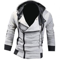 Mens Plus Size Sweatshirt Jackets Autumn Casual Fleece Coats Solid Color Mens Sportswear Stand Collar Sliming Jackets