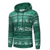  Autumn and Winter New Men'S Christmas Print Hooded Sweater