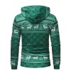  Autumn and Winter New Men'S Christmas Print Hooded Sweater