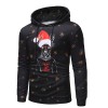 Autumn and Winter New Men'S Creative Christmas Print Men'S Hooded Sweater