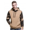 Camouflage Block Sweatshirt Men Autumn Winter Hooded Loose Plus Size Sweatshirt