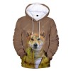 Creative Casual Trend 3D Digital Printing Men's Hoodie Sweater - Shiba Inu Series