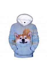Creative Casual Trend 3D Digital Printing Men's Hoodie Sweater - Shiba Inu Series