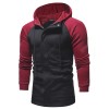 Dark Door Men'sCasual Slim Zipper Cardigan Hooded Sweater