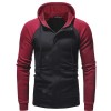 Dark Door Men'sCasual Slim Zipper Cardigan Hooded Sweater