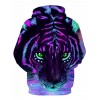 Men Fashion Cool Animal Tiger Print 3D Hooded Sweater Hoodie