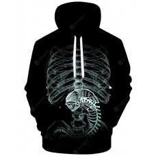 Men's 3D Creative Printing Hoodie Street Fashion Pullover