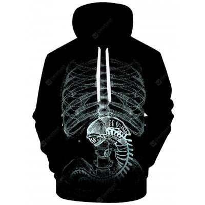 Men's 3D Creative Printing Hoodie Street Fashion Pullover