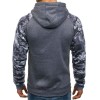 Men's Camouflage Sleeve Sleeve Letter Print Raglan Sleeve Sweatshirt