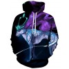 Men's Cartoon Wolf Print 3D Pattern Hoodie Sweatshirt Casual