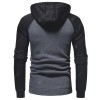 Men's Casual Colorblock Hoodie Large Size