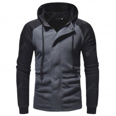 Men's Casual Colorblock Hoodie Large Size