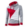 Men's Casual Flip Color Long Sleeve Solid Color Hoodie